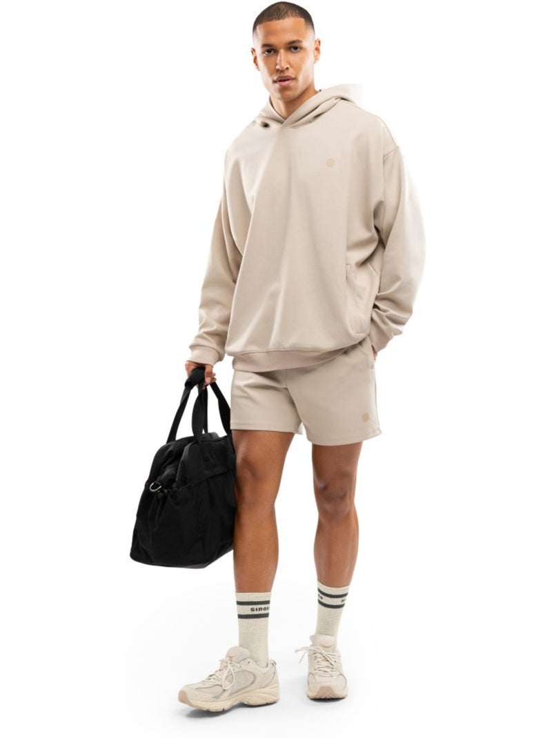 Pantalón corto deportivo algodón hombre fitness hombre titan sand Beige - Kiabi