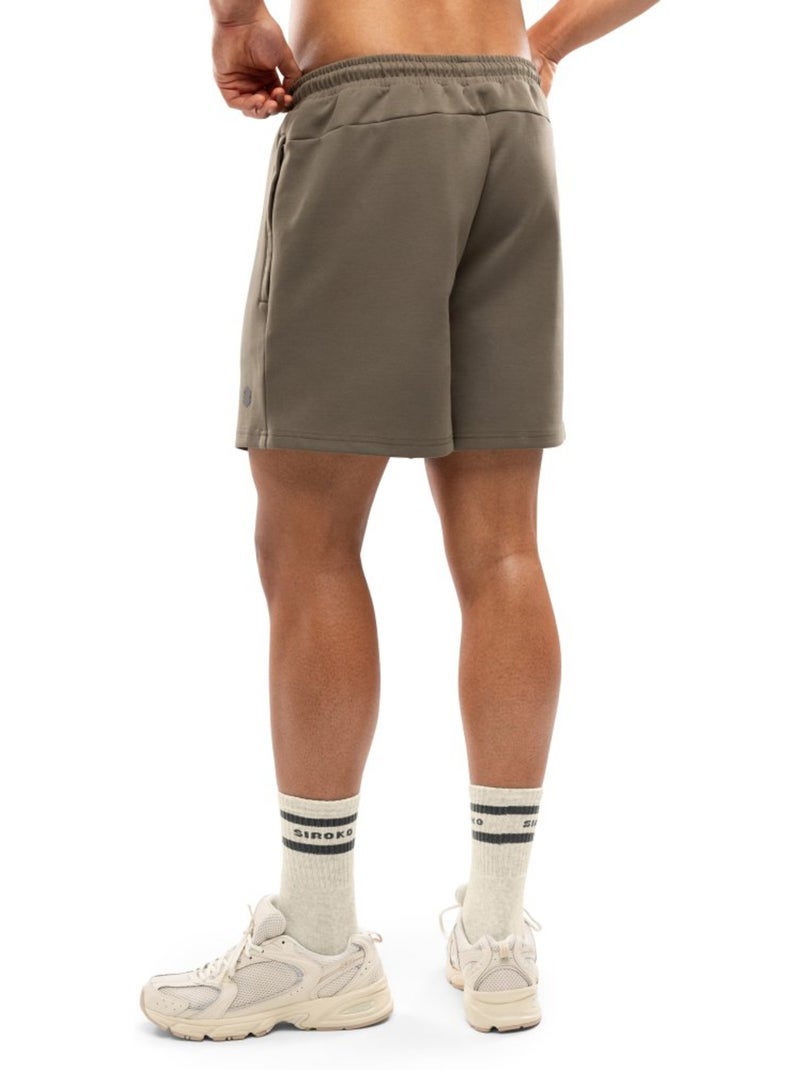 Pantalón corto deportivo algodón hombre fitness hombre titan Verde - Kiabi