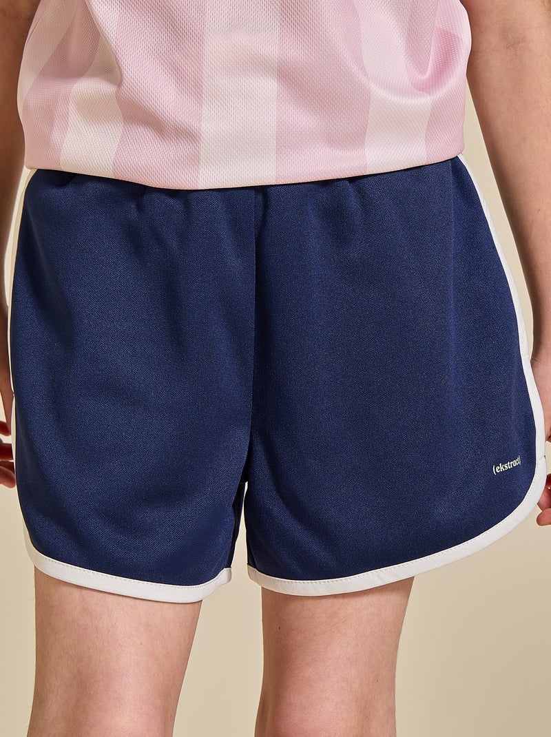 Pantalón corto deportivo con bandas contrastadas - (ekstract) Azul - Kiabi