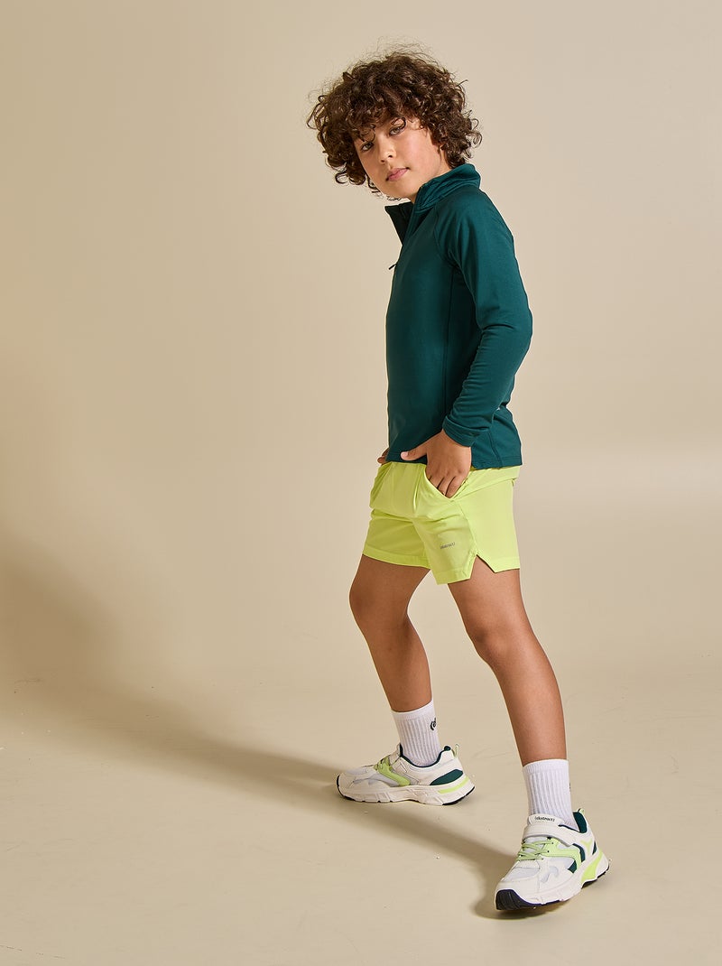 Pantalón corto deportivo con bolsillo con cremallera en la espalda - (ekstract) Amarillo - Kiabi