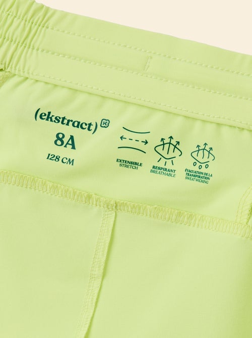 Pantalón corto deportivo con bolsillo con cremallera en la espalda - (ekstract) - Kiabi Pantalón corto deportivo con bolsillo con cremallera en la espalda - (ekstract) - Kiabi