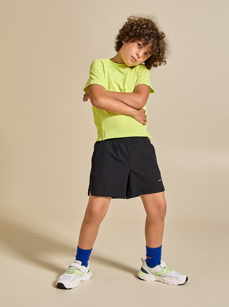 Pantalón corto deportivo con bolsillo con cremallera en la espalda - (ekstract) Negro - Kiabi