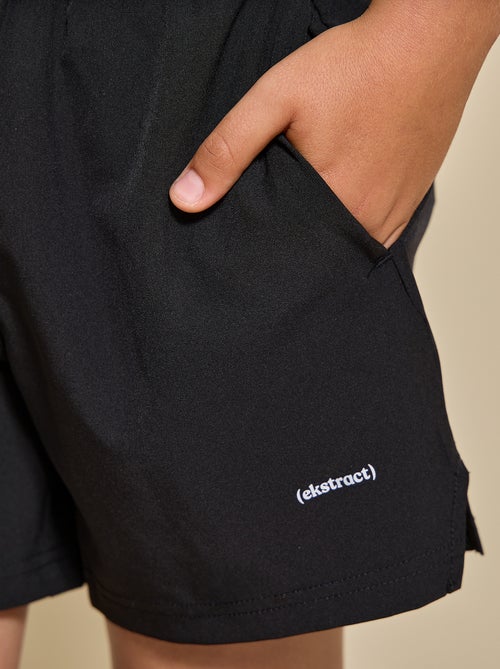 Pantalón corto deportivo con bolsillo con cremallera en la espalda - (ekstract) - Kiabi Pantalón corto deportivo con bolsillo con cremallera en la espalda - (ekstract) - Kiabi