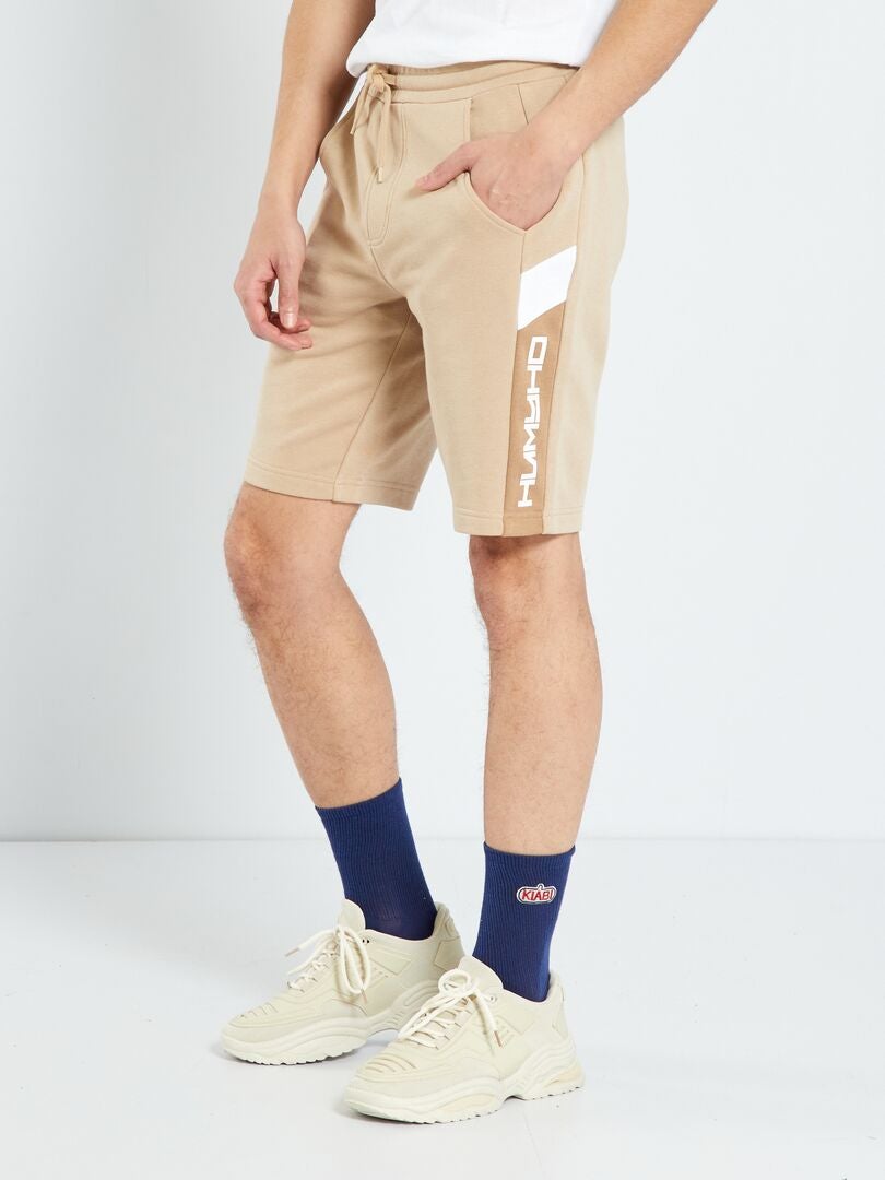 Pantalón corto deportivo de chándal BEIGE - Kiabi