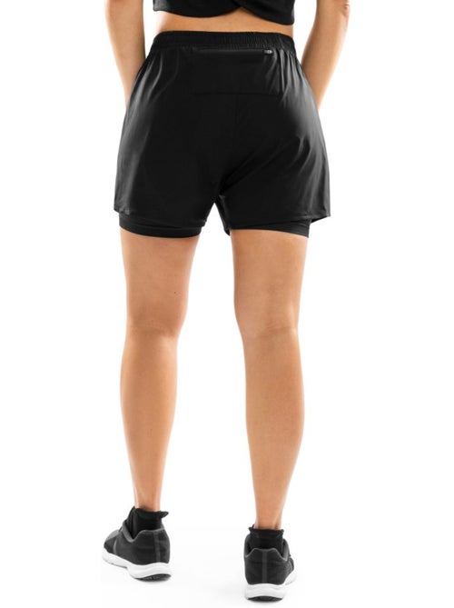 Pantalón corto deportivo doble capa mujer fitness mujer purpose - Kiabi