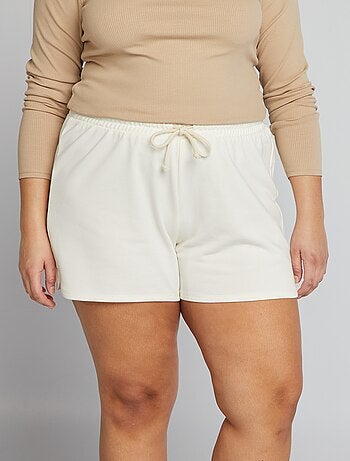 Pantalón corto deportivo jaspeado de chándal