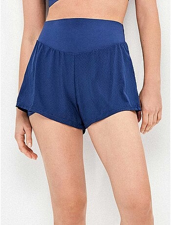 Pantalón corto deportivo microperforado con short interior