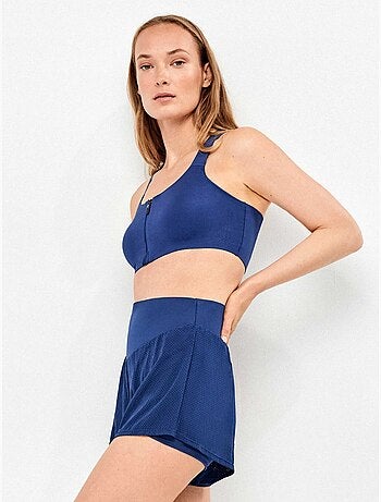 Pantalón corto deportivo microperforado con short interior