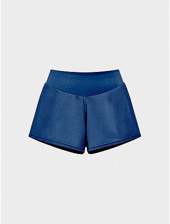 Pantalón corto deportivo microperforado con short interior