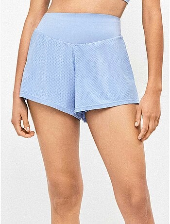 Pantalón corto deportivo microperforado con short interior