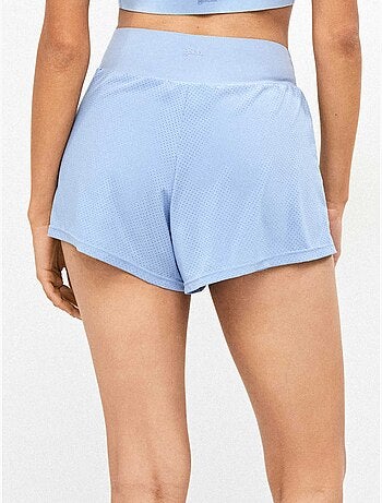 Pantalón corto deportivo microperforado con short interior