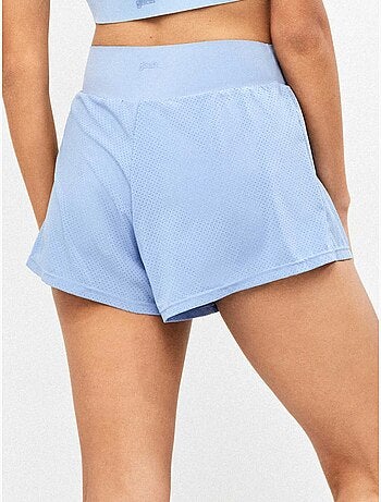 Pantalón corto deportivo microperforado con short interior