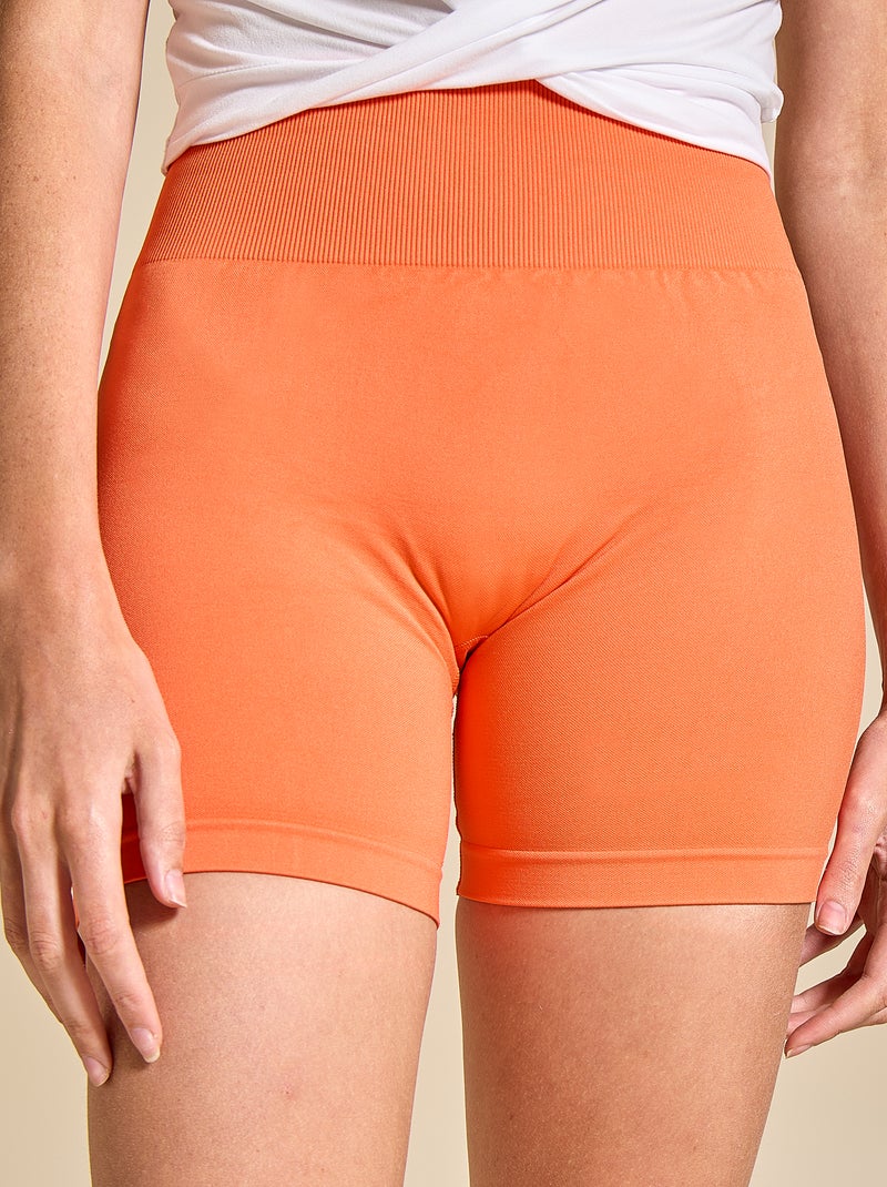 Pantalón corto deportivo moldeador - (ekstract) Naranja - Kiabi