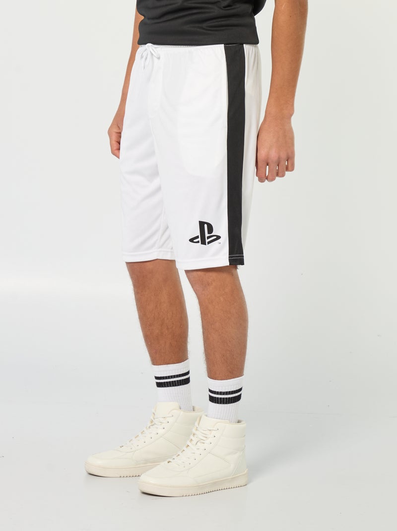 Pantalón corto deportivo 'Playstation' Blanco - Kiabi