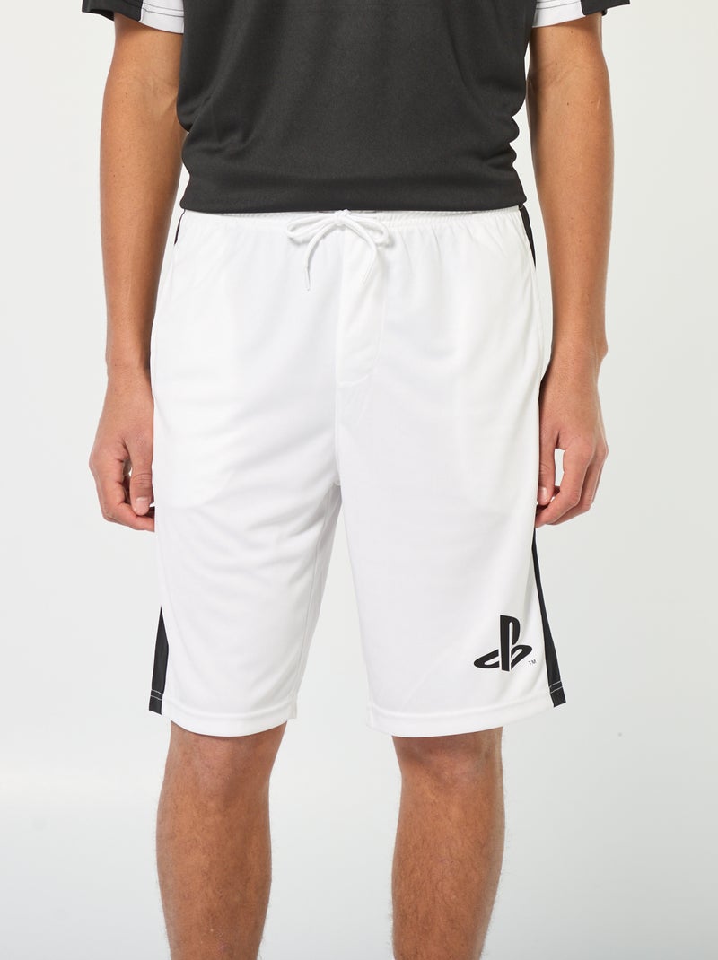 Pantalón corto deportivo 'Playstation' Blanco - Kiabi