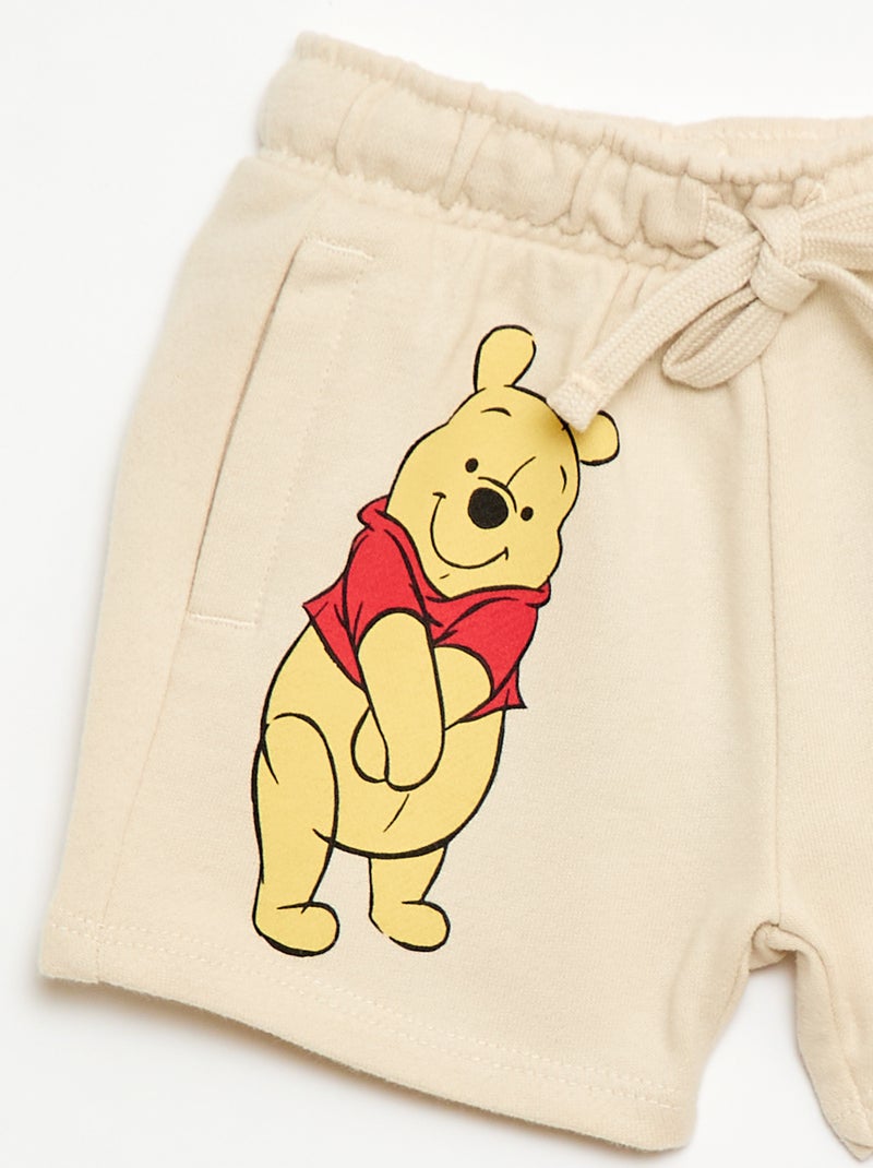 Pantalón corto 'Disney' de felpa perchada Beige - Kiabi