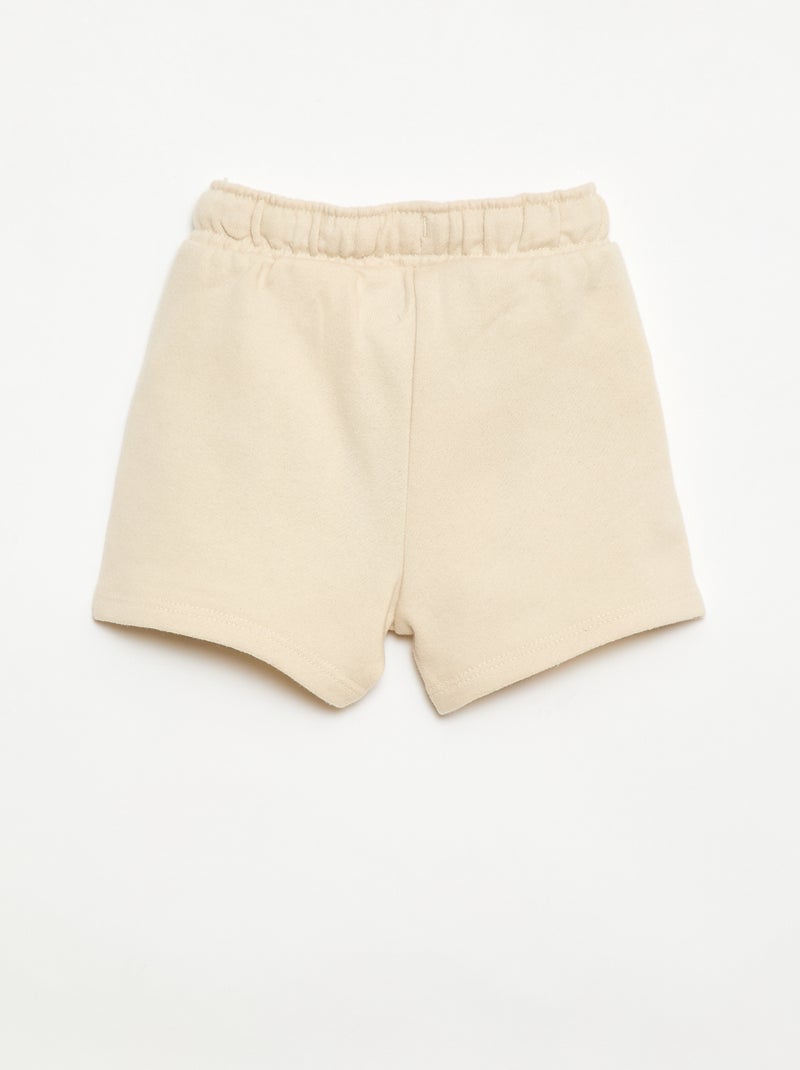 Pantalón corto 'Disney' de felpa perchada Beige - Kiabi