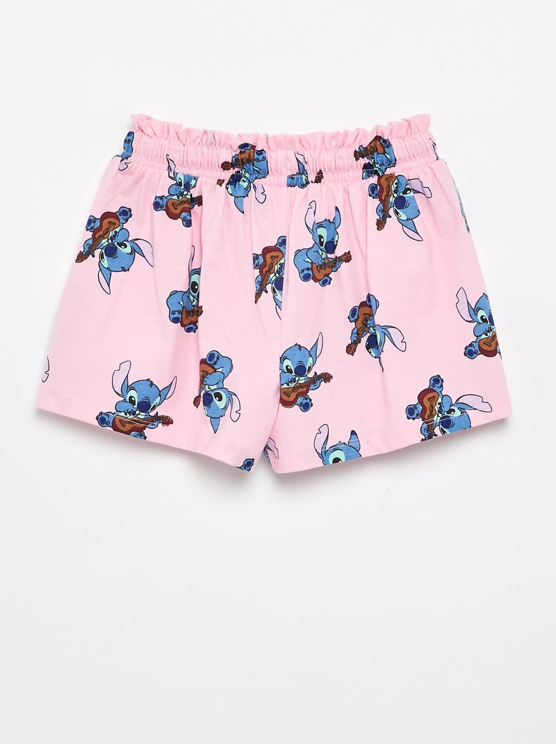 Pantalón corto \'Disney\' de punto de algodón Rosa - Kiabi