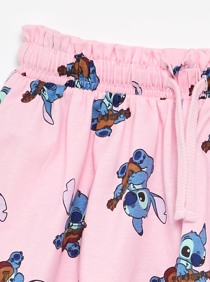 Pantalón corto \'Disney\' de punto de algodón Rosa - Kiabi