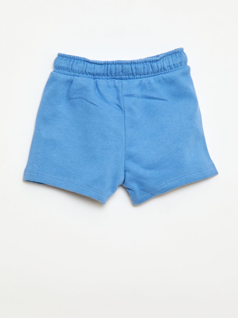 Pantalón corto 'Disney' en felpa perchada Azul - Kiabi