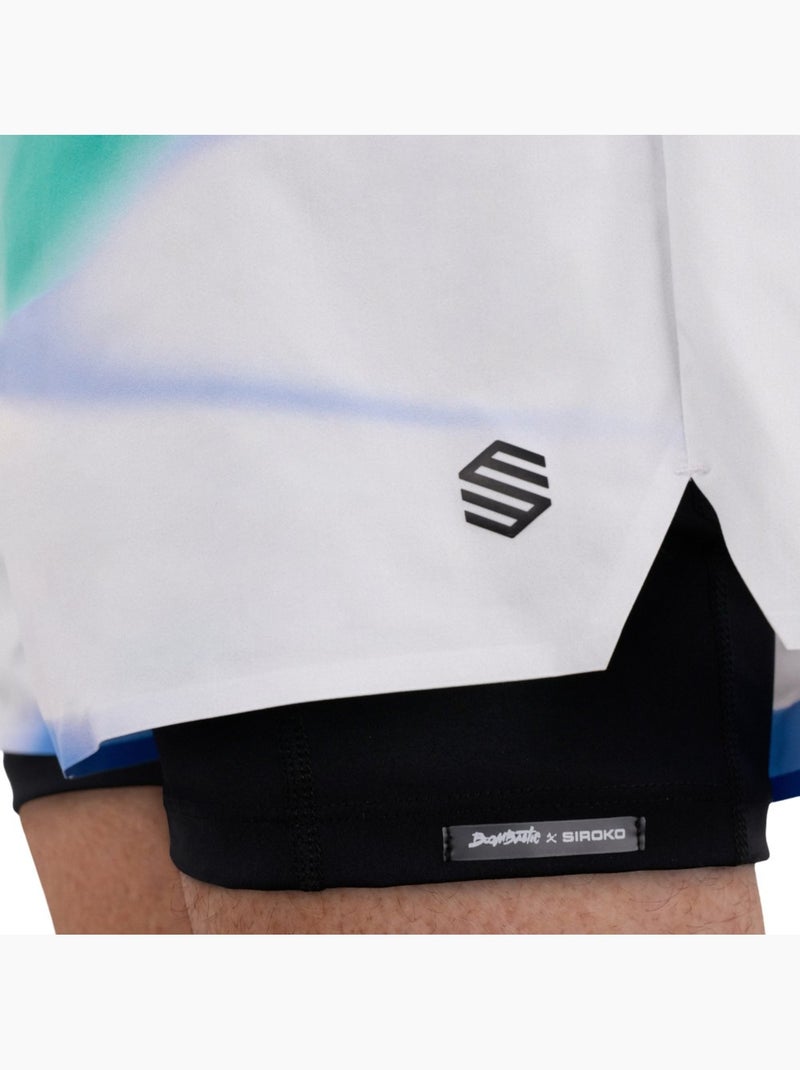 Pantalón corto doble capa boombastic hombre hombre bbc clap Blanco - Kiabi