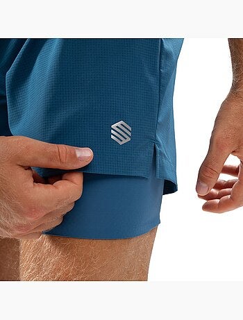 Pantalón corto doble capa running hombre fitness hombre admix