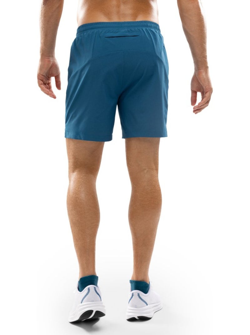 Pantalón corto doble capa running hombre fitness hombre admix Azul - Kiabi