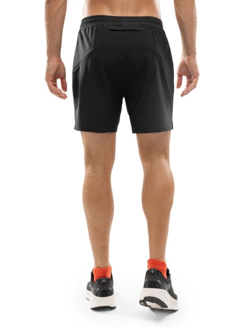 Pantalón corto doble capa running hombre fitness hombre admix Negro - Kiabi
