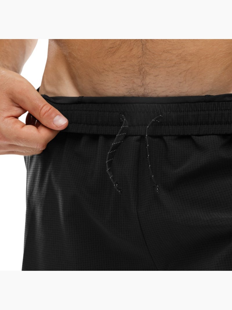 Pantalón corto doble capa running hombre fitness hombre admix Negro - Kiabi
