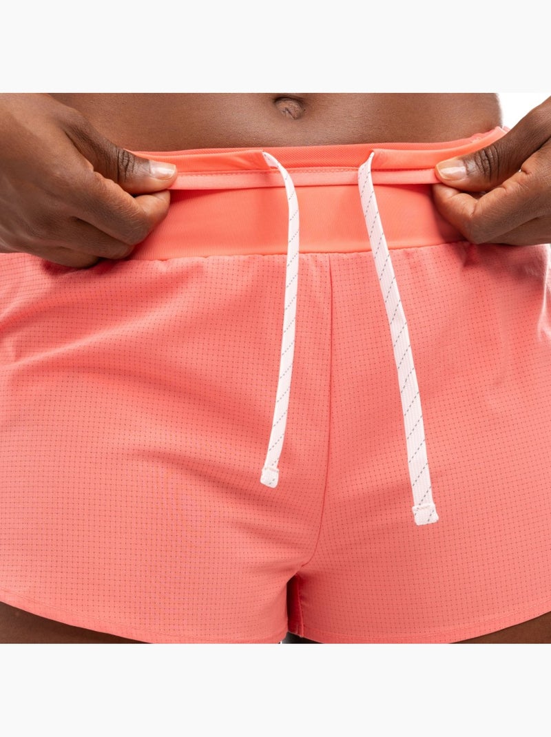 Pantalón corto doble capa running mujer fitness mujer alloy coral Rosa - Kiabi