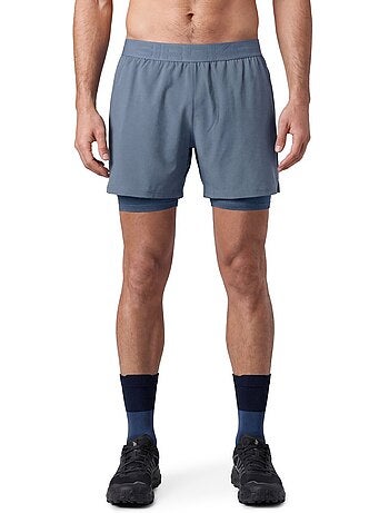 Pantalón corto doble capa trail running hombre senderismo hombre overland