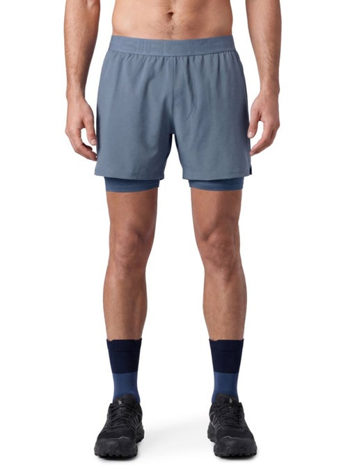 Pantalón corto doble capa trail running hombre senderismo hombre overland - Kiabi