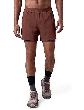 Pantalón corto doble capa trail running hombre senderismo hombre overland
