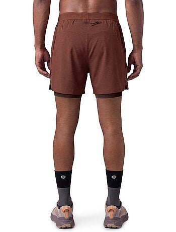 Pantalón corto doble capa trail running hombre senderismo hombre overland
