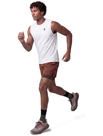 Pantalón corto doble capa trail running hombre senderismo hombre overland