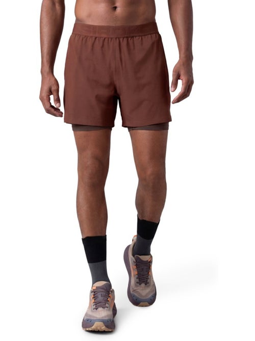 Pantalón corto doble capa trail running hombre senderismo hombre overland - Kiabi