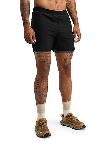 Pantalón corto doble capa trail running hombre senderismo hombre overland