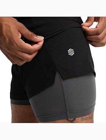 Pantalón corto doble capa trail running hombre senderismo hombre overland