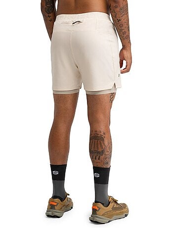 Pantalón corto doble capa trail running hombre senderismo hombre overland stone