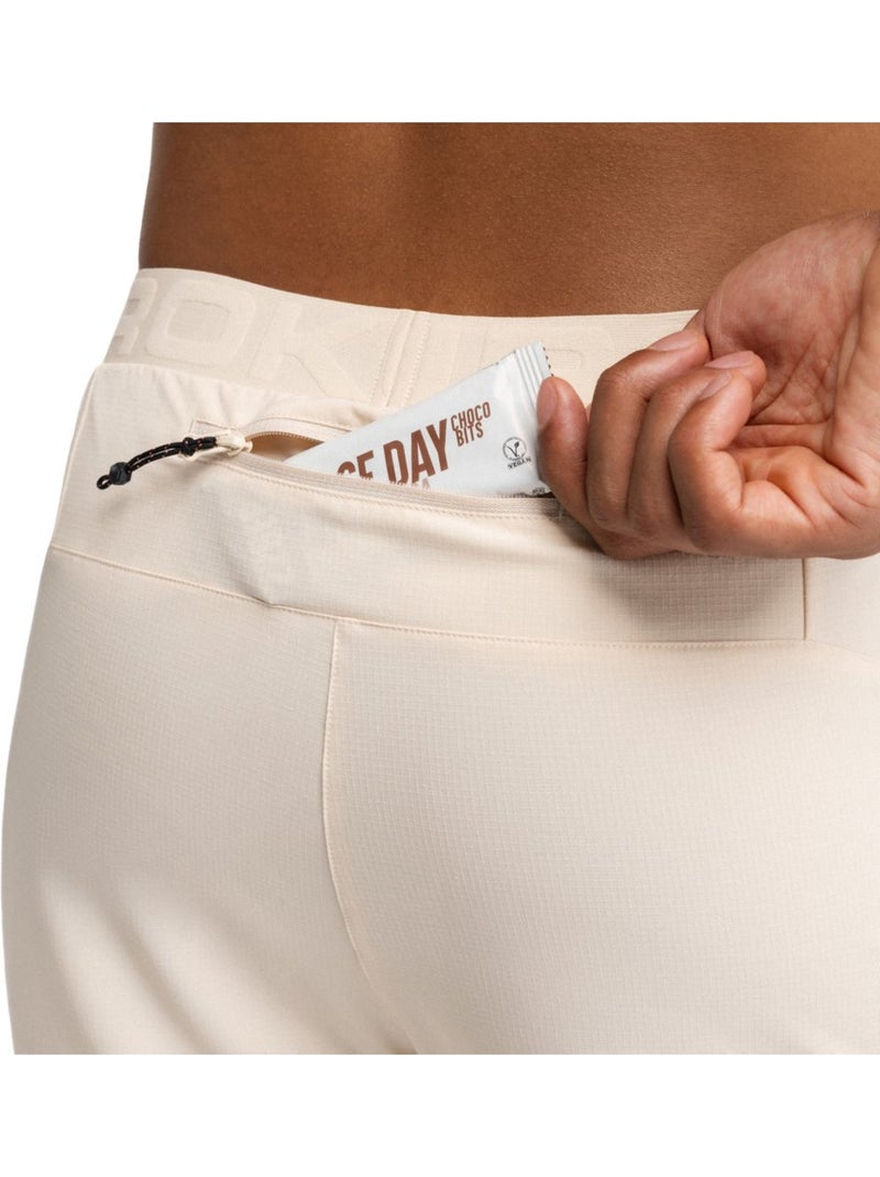 Pantalón corto doble capa trail running hombre senderismo hombre overland stone Beige - Kiabi