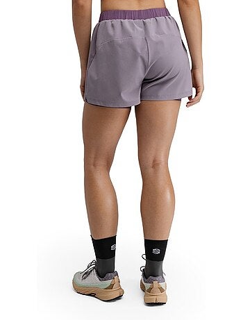 Pantalón corto doble capa trail running mujer senderismo mujer araroa lilac