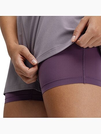 Pantalón corto doble capa trail running mujer senderismo mujer araroa lilac