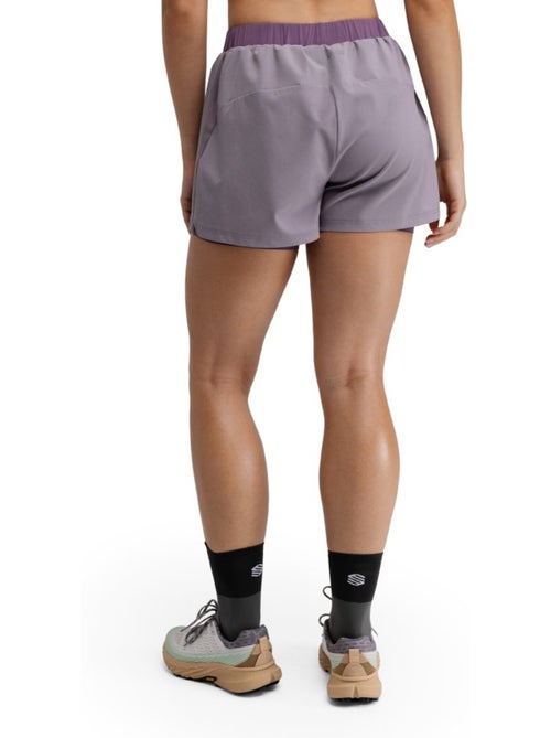 Pantalón corto doble capa trail running mujer senderismo mujer araroa lilac - Kiabi Pantalón corto doble capa trail running mujer senderismo mujer araroa lilac - Kiabi