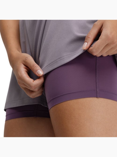 Pantalón corto doble capa trail running mujer senderismo mujer araroa lilac - Kiabi Pantalón corto doble capa trail running mujer senderismo mujer araroa lilac - Kiabi