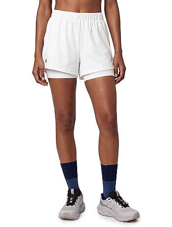 Pantalón corto doble capa trail running mujer senderismo mujer araroa-w
