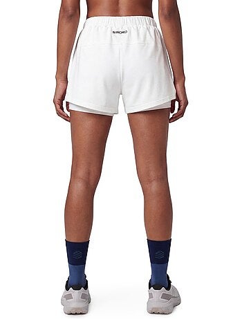 Pantalón corto doble capa trail running mujer senderismo mujer araroa-w