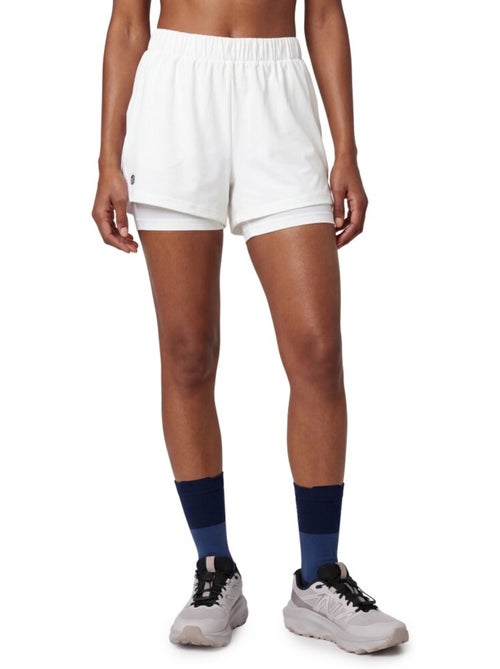 Pantalón corto doble capa trail running mujer senderismo mujer araroa-w - Kiabi