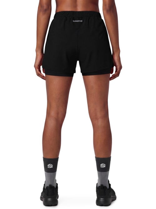 Pantalón corto doble capa trail running mujer senderismo mujer araroa-w - Kiabi