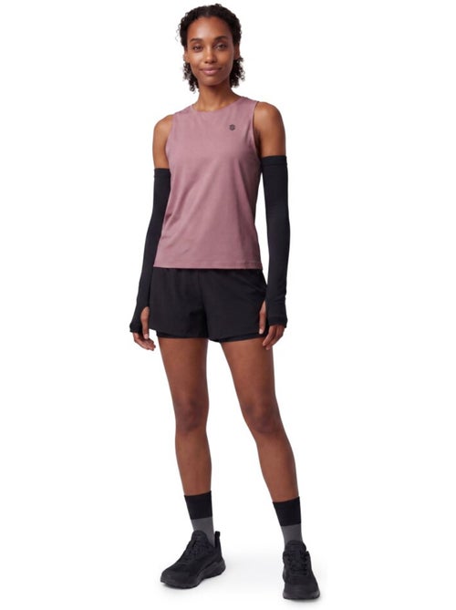 Pantalón corto doble capa trail running mujer senderismo mujer araroa-w - Kiabi