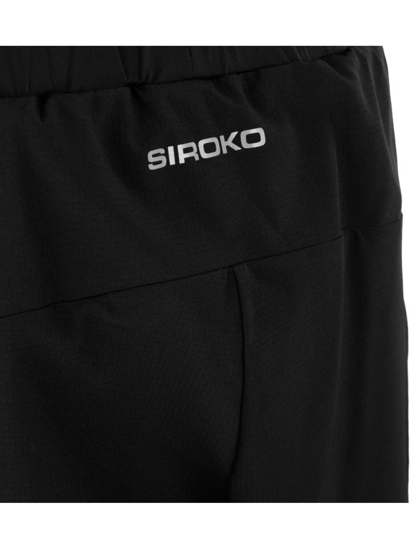 Pantalón corto doble capa trail running mujer senderismo mujer araroa-w Negro - Kiabi
